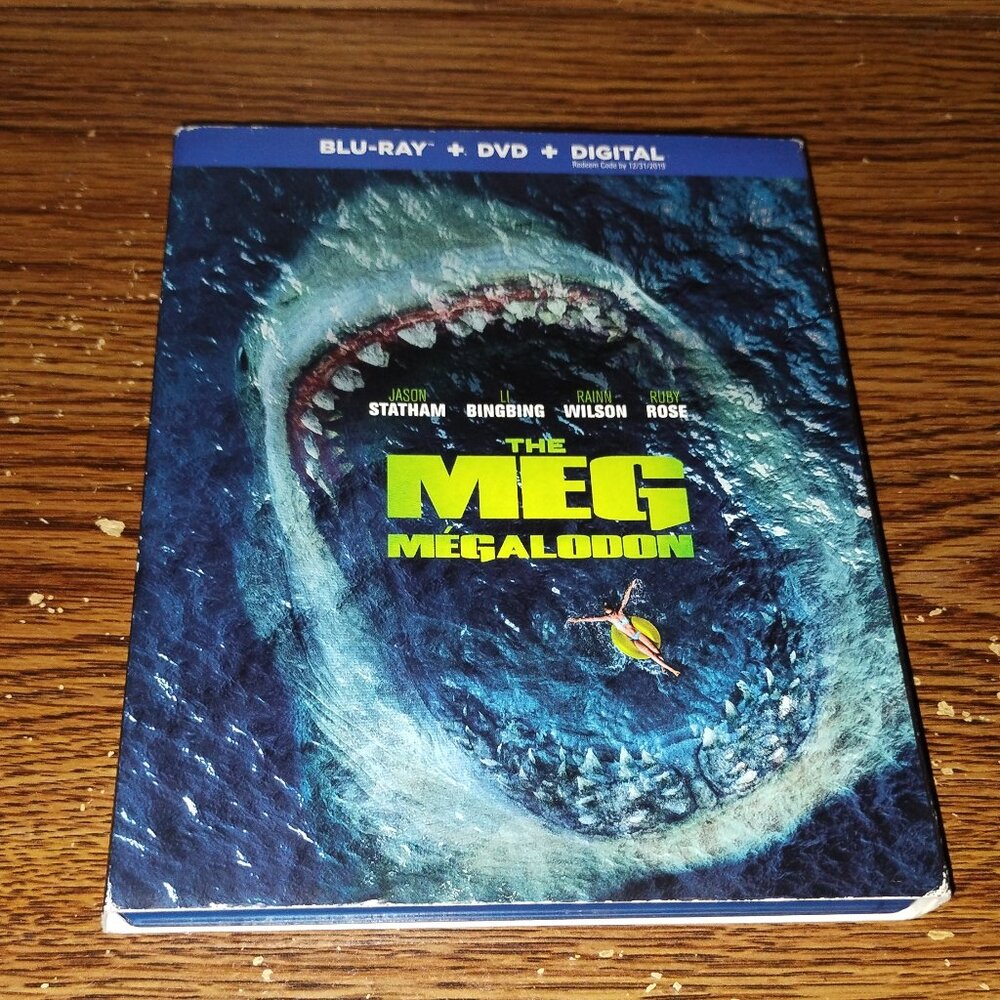 The Meg (Blu-ray/DVD, 2018, 2-Disc Set, Canadian) w/ slip-cover